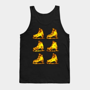 Watercolor Figure Skates (Golden Yellow) Tank Top